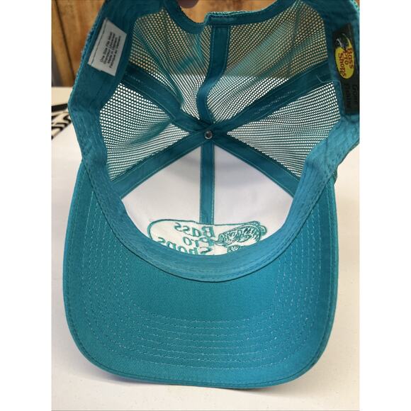 Bass Pro Shops Trucker Hat Adult Adjustable Green Snapback Logo Patch Mesh - Picture 6 of 6